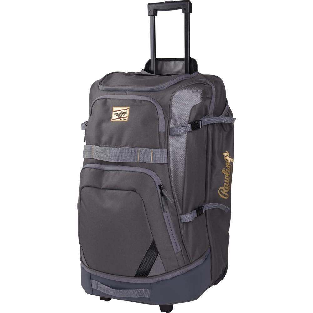 imageRawlings  GOLD COLLECTION Wheeled Equipment Bag  BaseballSoftball  Multiple StylesGraphite