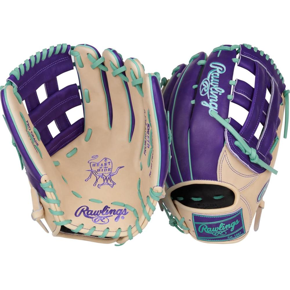 imageRawlings  Heart of The Hide Baseball Glove  Limited Edition ColorSync Series  Multiple StylesCamelPurpleMint  Pro HWeb
