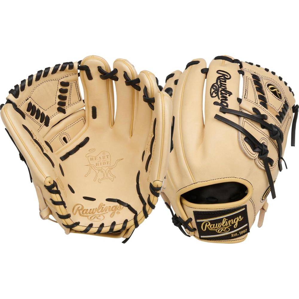 imageRawlings  Heart of The Hide Baseball Glove  R2G Models  Advanced Breakin  Sizes 115quot  1275quot  Multiple StylesCamel  2Piece Solid Web