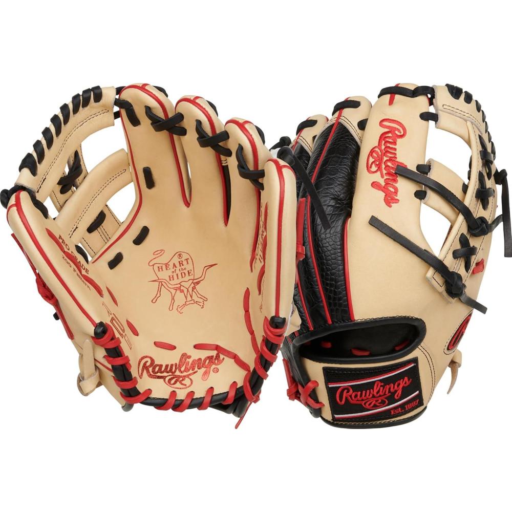 imageRawlings  Heart of The Hide Baseball Glove  R2G Models  Advanced Breakin  Sizes 115quot  1275quot  Multiple StylesCamel  Croc  Split Single Post Web