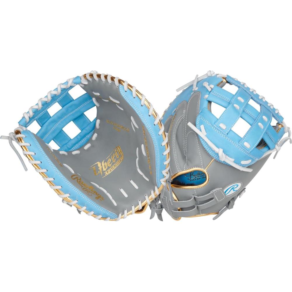 imageRawlings  Liberty Advanced Color Series Fastpitch Softball Glove  Sizes 1175quot  13quot  Multiple StylesGrey  Columbia Blue  Gold  Modified Pro H Web