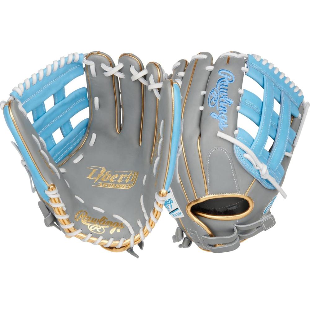 imageRawlings  Liberty Advanced Color Series Fastpitch Softball Glove  Sizes 1175quot  13quot  Multiple StylesGrey  Columbia Blue  Gold  Pro H Web