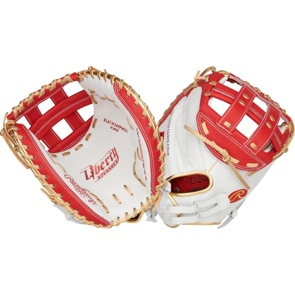 imageRawlings  Liberty Advanced Color Series Fastpitch Softball Glove  Sizes 1175quot  13quot  Multiple StylesWhite  Scarlet  Gold  Modified Pro H Web