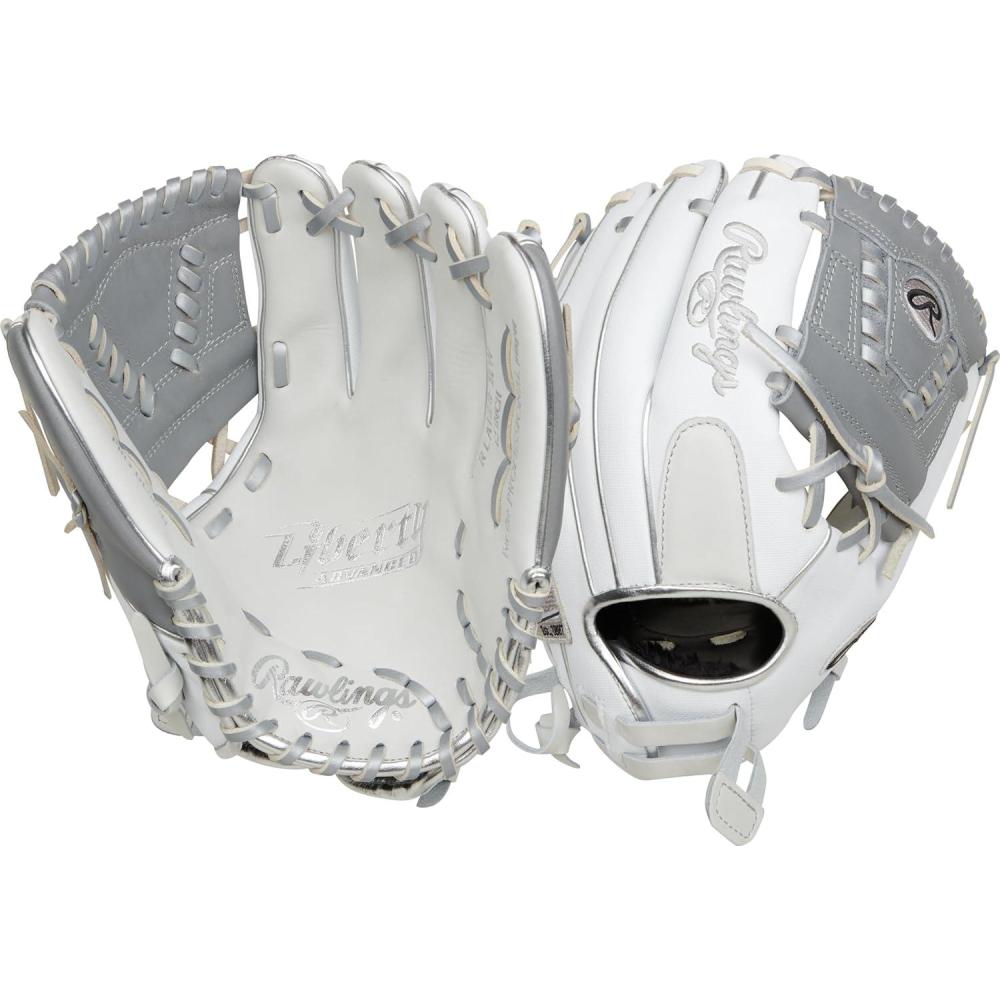 imageRawlings  Liberty Advanced Fastpitch Softball Glove  Sizes 1175quot  1325quot  Multiple StylesWhite  White Speedshell  Laced OnePiece Web