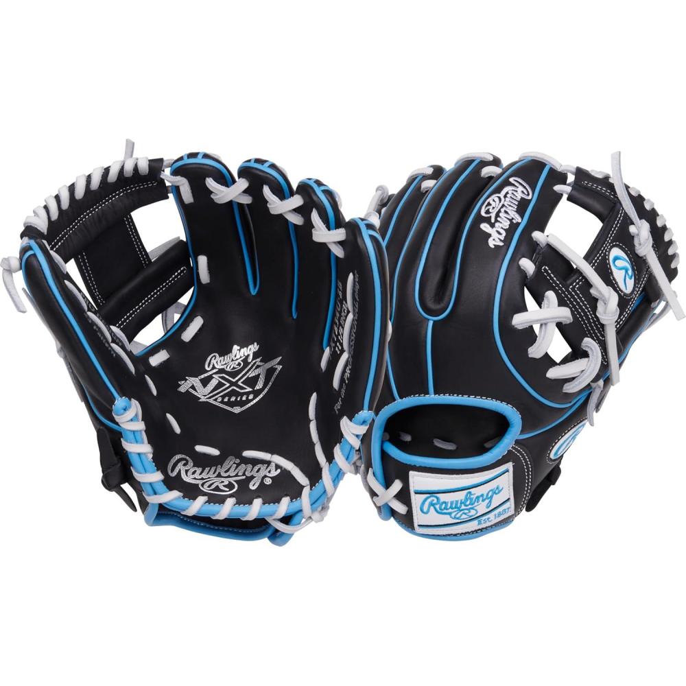 imageRawlings  NXT Youth Baseball Glove Series  Countour Youth Fit  Sizes 115quot  1225quot  Multiple StylesBlack  Columbia Blue  Pro I Web