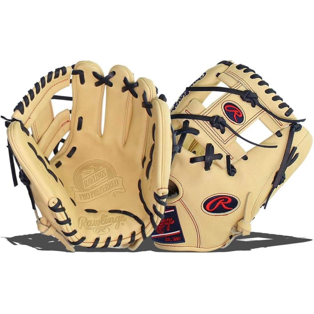 imageRawlings  PRO Preferred Baseball Glove  Sizes 115quot  1275quot  Multiple StylesCamel  Pro I Web
