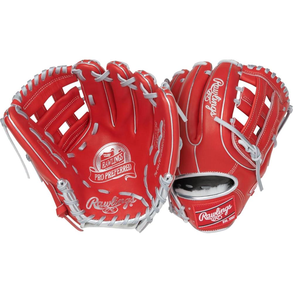imageRawlings  PRO Preferred Baseball Glove  Sizes 115quot  1275quot  Multiple StylesCorrea  Scarlet  Pro H Web