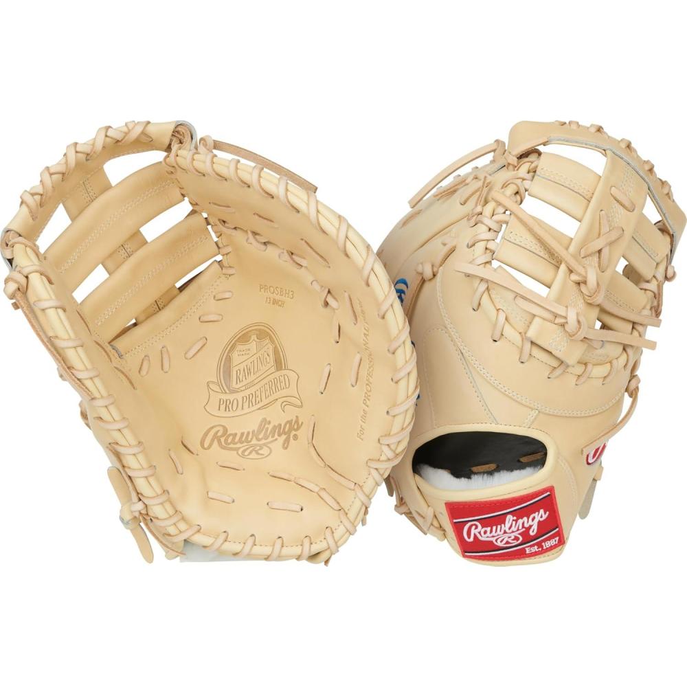 imageRawlings  PRO Preferred Baseball Glove  Sizes 115quot  1275quot  Multiple StylesHarper  Camel  Single Post Double Bar Web
