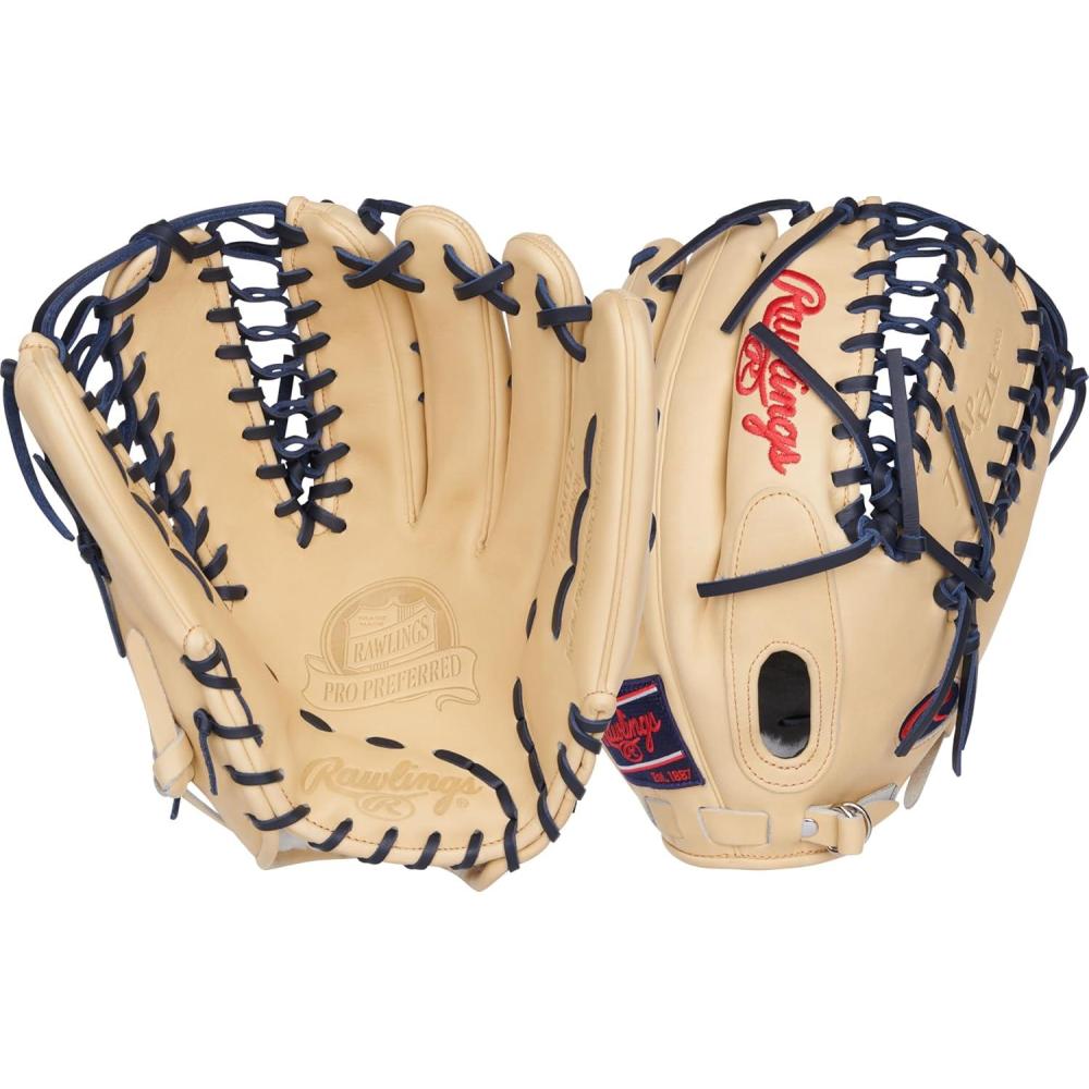 imageRawlings  PRO Preferred Baseball Glove  Sizes 115quot  1275quot  Multiple StylesTrout  Camel  Trapeze Web