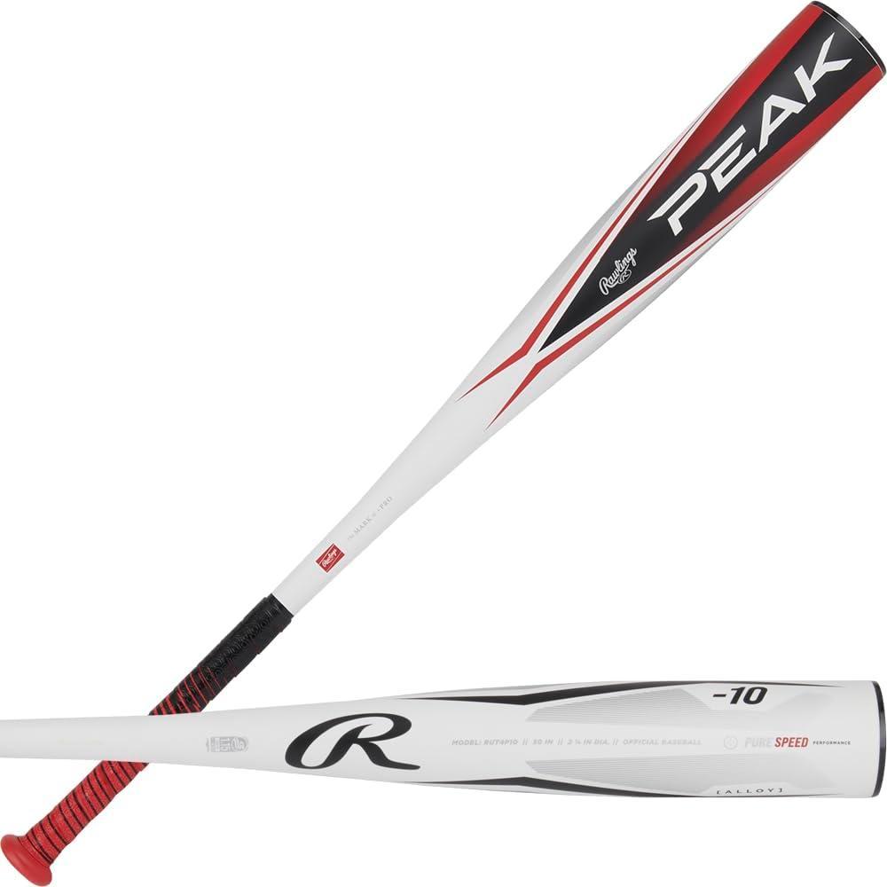 imageRawlings  Peak Baseball Bat  USSSA  10 Drop  2 34quot Barrel  1 Pc Alloy2 34 Barrel  10