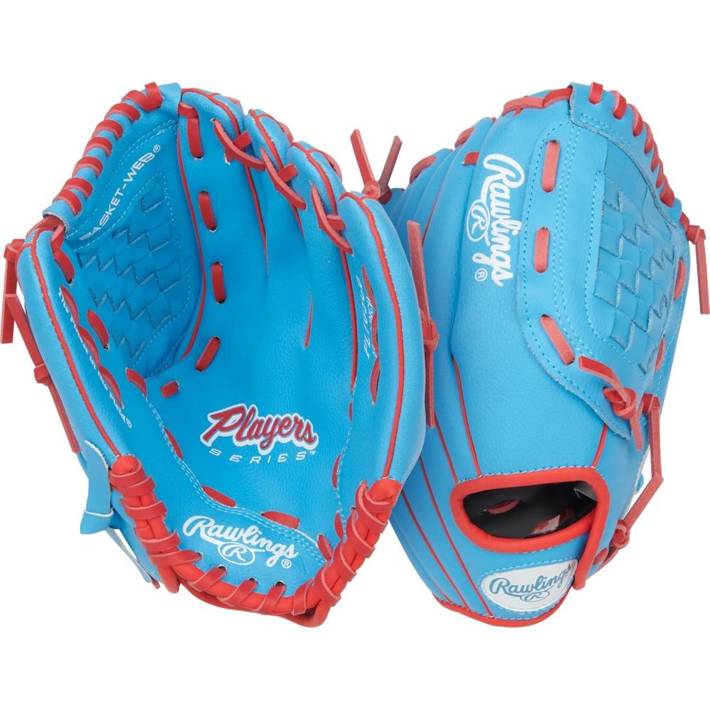 imageRawlings  Players Series TBall ampamp Youth Baseball Glove  Sizes 9quot  115quot  Multiple StylesColumbia Blue  Scarlet