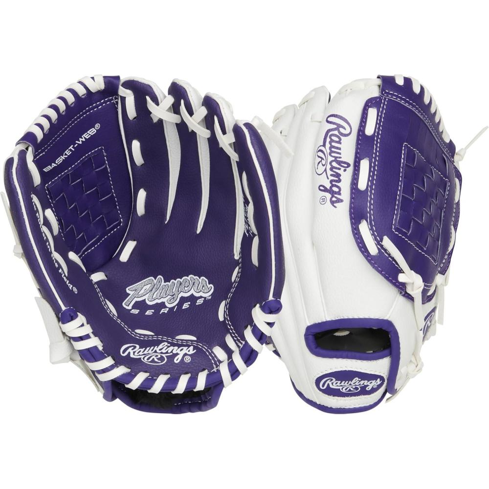 imageRawlings  Players Series TBall ampamp Youth Baseball Glove  Sizes 9quot  115quot  Multiple StylesPurple  White