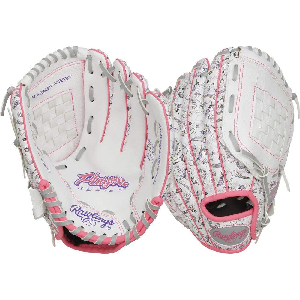 imageRawlings  Players Series TBall ampamp Youth Baseball Glove  Sizes 9quot  115quot  Multiple StylesUnicorn  White