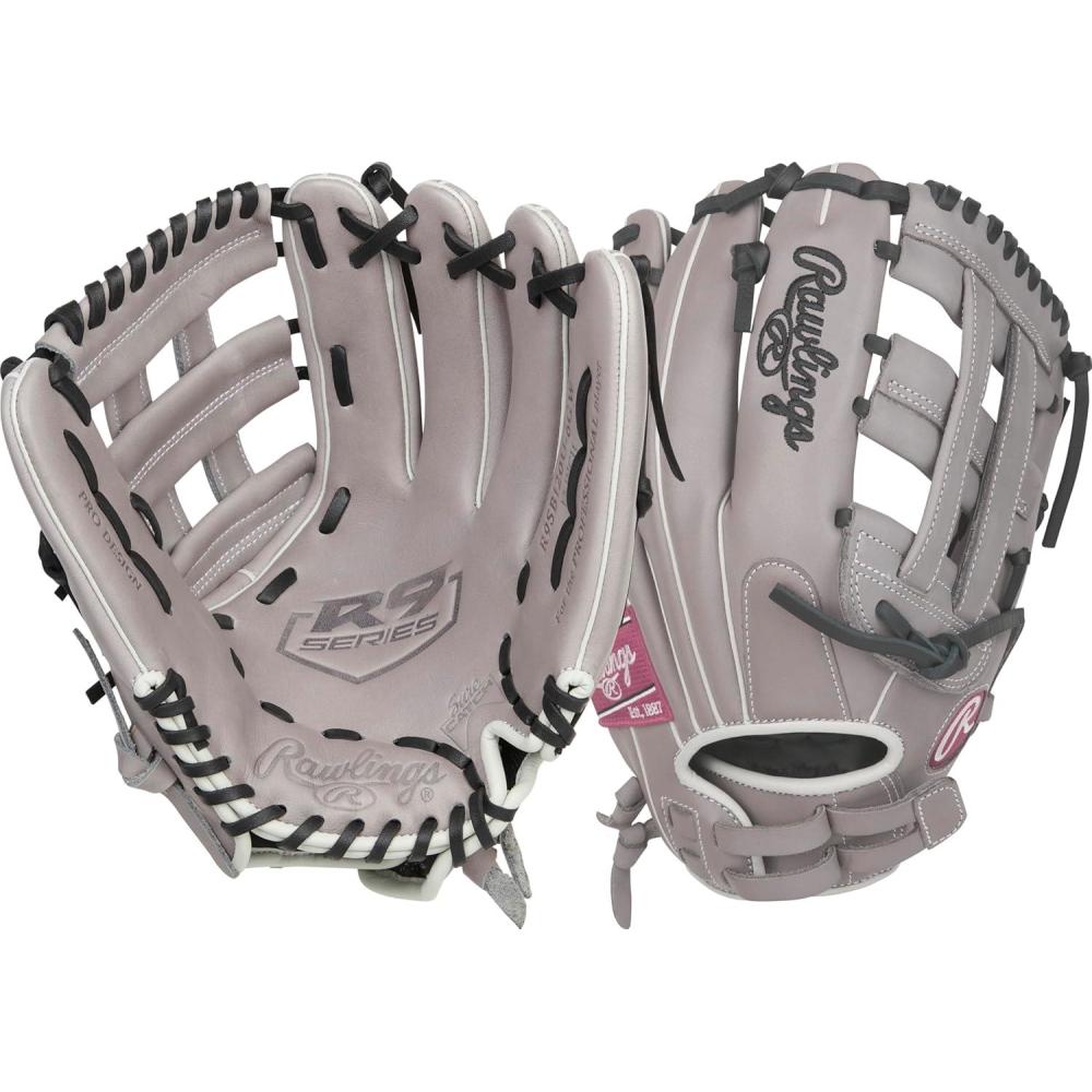 imageRawlings  R9 Fastpitch Softball Glove  Sizes 115quot  13quot  Multiple StylesPro HWeb  Grey