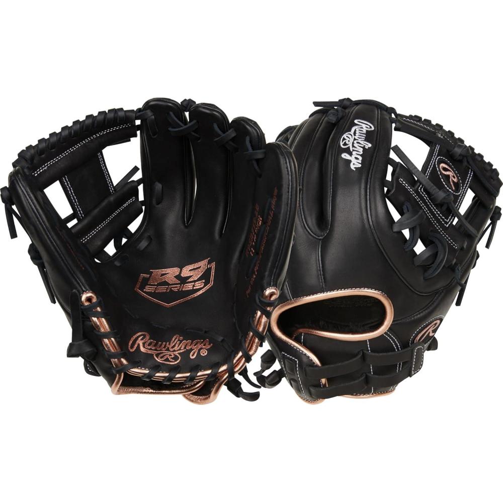 imageRawlings  R9 Fastpitch Softball Glove  Sizes 115quot  13quot  Multiple StylesPro IWeb  Black