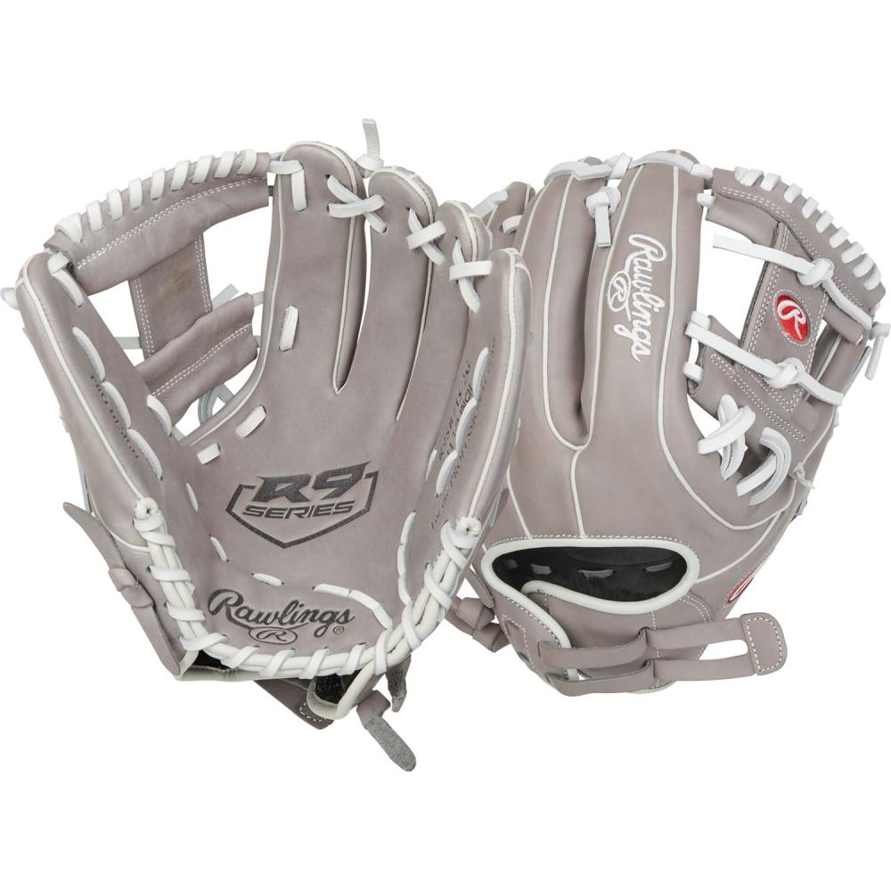 imageRawlings  R9 Fastpitch Softball Glove  Sizes 115quot  13quot  Multiple StylesPro IWeb  Grey