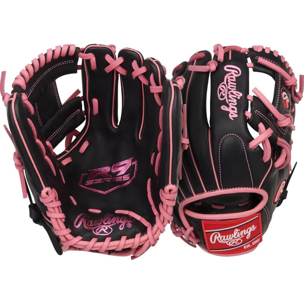 imageRawlings  R9 Series Baseball Glove  Sizes 115quot  1275quot  Multiple StylesBlack  Pink  Pro I Web