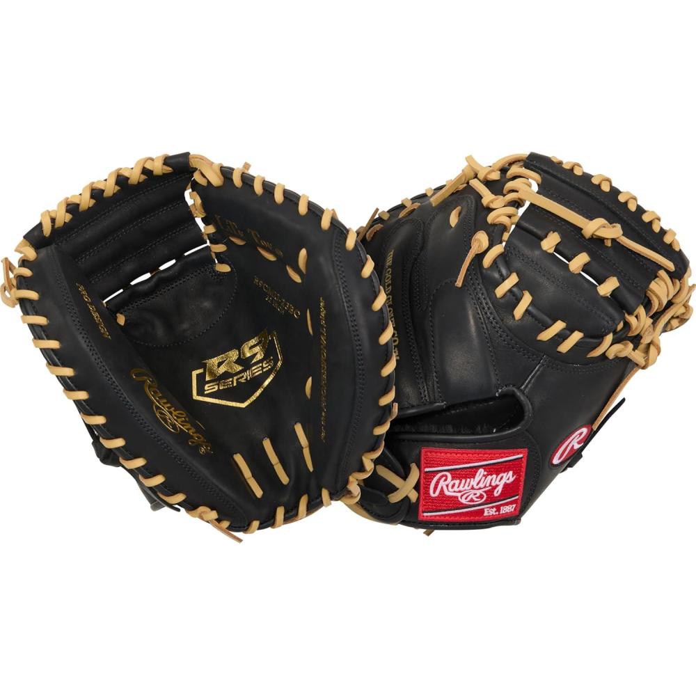 imageRawlings  R9 Youth Contour FIT Baseball Glove  Sizes 11quot  12quot  Multiple StylesBlack  Camel  1Piece Solid Web