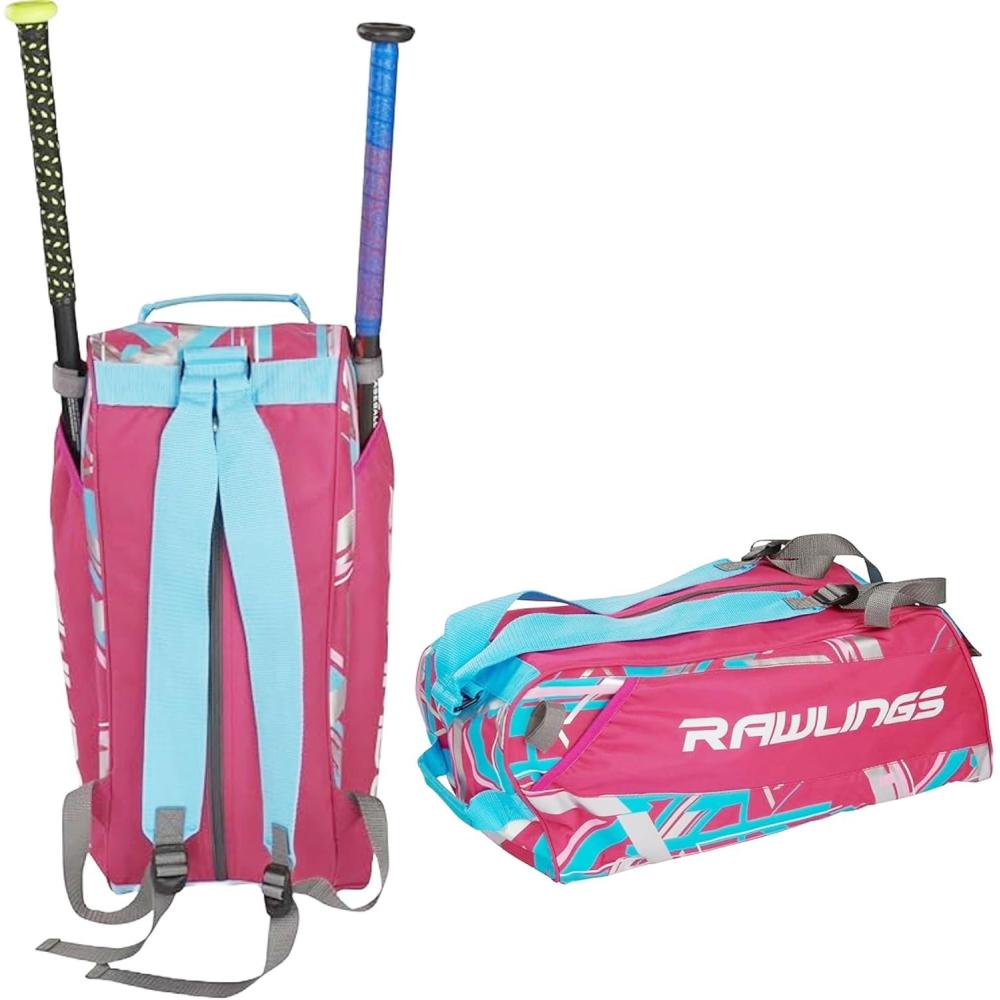 imageRawlings  REMIX Duffel Equipment Bag  TBall ampamp Youth BaseballSoftball  Multiple ColorsPink