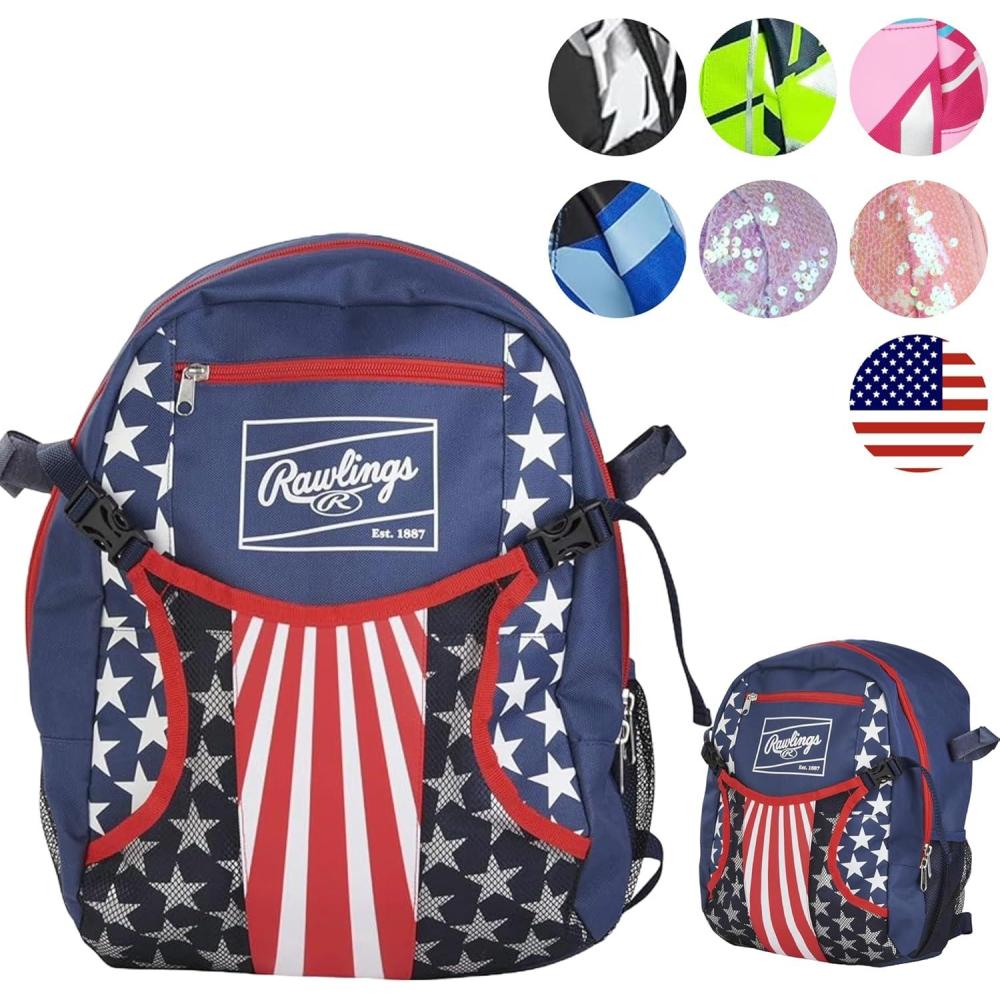 imageRawlings  REMIX TBall ampamp Youth Backpack Equipment Bag  BaseballSoftball  Multiple ColorsUsa