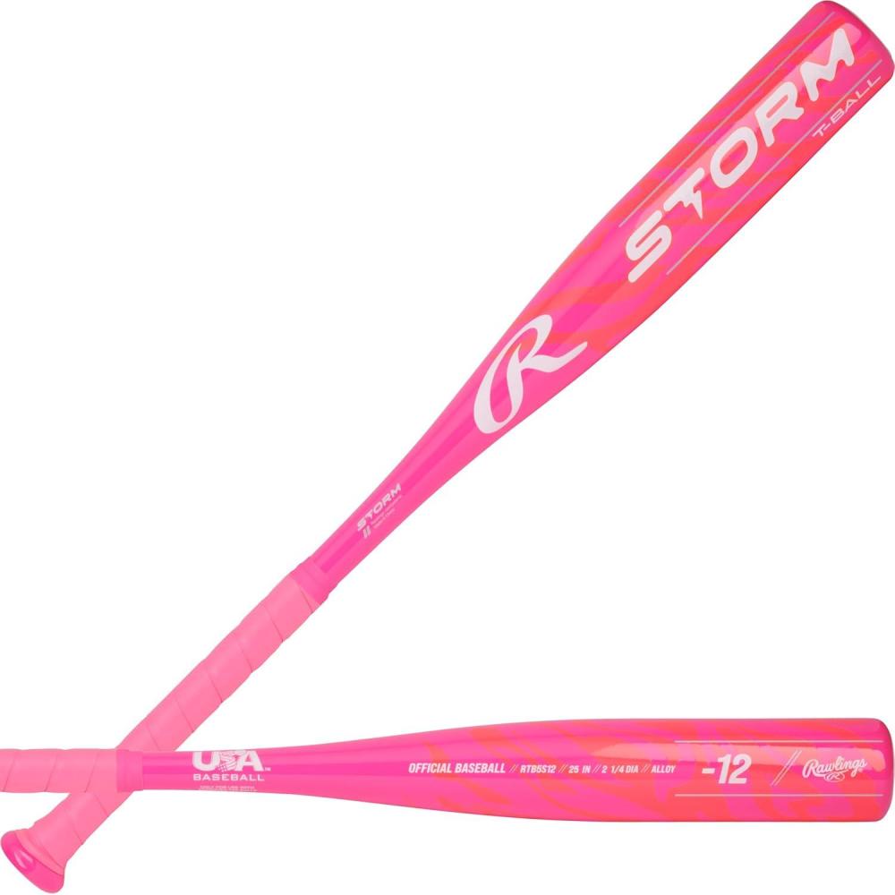 imageRawlings  Storm TBall Bat  USA Softball ampamp Baseball  12 Drop  1 Pc AlloyPink