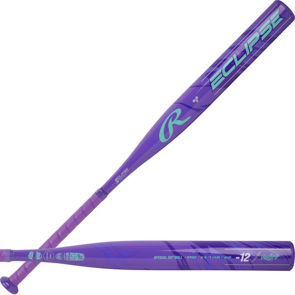 imageRawlings Eclipse Fastpitch Softball Bat  12 Drop  1 Pc Aluminum  Approved for All AssociationsPurple  Mint