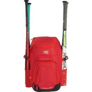 Rawlings | FRANCHISE 2.0 Player’s Backpack | Baseball/Softball | Rec/Travel | Multiple Styles(SCARLET)