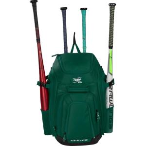 Rawlings | LEGION 2.0 Player’s Backpack | Baseball/Softball | Multiple Styles(DARK GREEN)