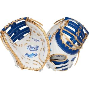 Rawlings | Liberty Advanced Color Series Fastpitch Softball Glove | Sizes 11.75″ – 13″ | Multiple Styles(White / Royal / Gold | Single Post  Double-Bar Web)