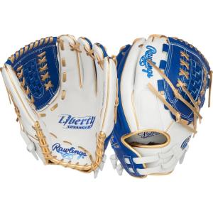 Rawlings | Liberty Advanced Color Series Fastpitch Softball Glove | Sizes 11.75″ – 13″ | Multiple Styles(White / Royal / Gold | X-Laced Basket Web)