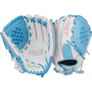 Rawlings | Liberty Advanced Fastpitch Softball Glove | Sizes 11.75″ – 13.25″ | Multiple Styles(White / Columbia Blue | Basket Web)