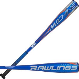 Rawlings | Machine Baseball Bat | USA | -10 Drop | 2 5/8″ Barrel | 1 Pc. Alloy(Blue / Orange)
