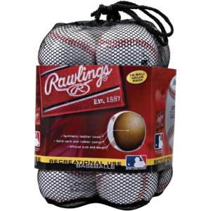 Rawlings | Official League Recreational Use Practice Baseballs | Youth | Bag of 12 | OLB3BAG12 | 12 Count(Baseballs)
