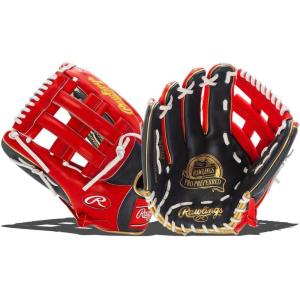 Rawlings | PRO Preferred Baseball Glove | Sizes 11.5″ – 12.75″ | Multiple Styles(Acuna Jr. – Scarlet / Navy | Pro H Web)