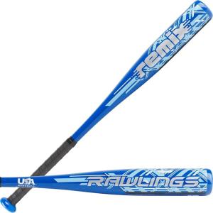 Rawlings | Remix T-Ball Bat | USA Baseball & Softball | -12 Drop | 2 1/4″ Barrel | 1 Pc. Aluminum(Blue)