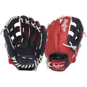 Rawlings | Select PRO LITE Youth Baseball Glove | Pro Player Models | Sizes 10.5″ – 12.25″ | Multiple Styles(Ronald Acuna Jr. | Red / Navy)