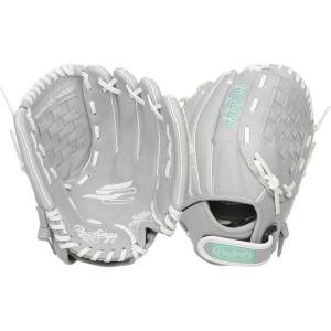 Rawlings | Sure Catch Series Youth Softball Glove | Sizes 10″ – 12.5″ | Multiple Styles(Grey/Mint)