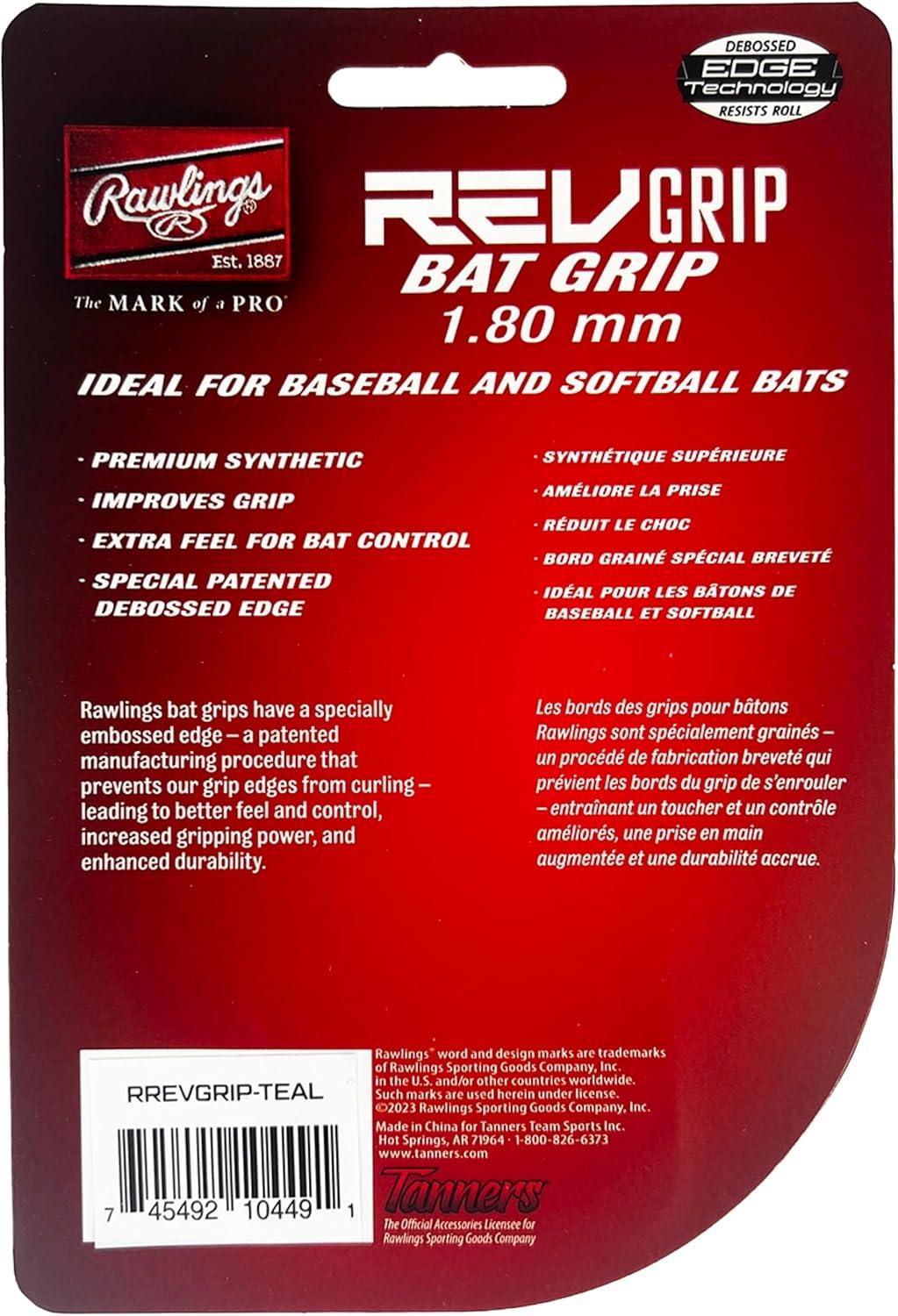 imageRawlings 100mm 180mm 275mm Bat Grip Baseball Softball Multiple ColorsTeal Red