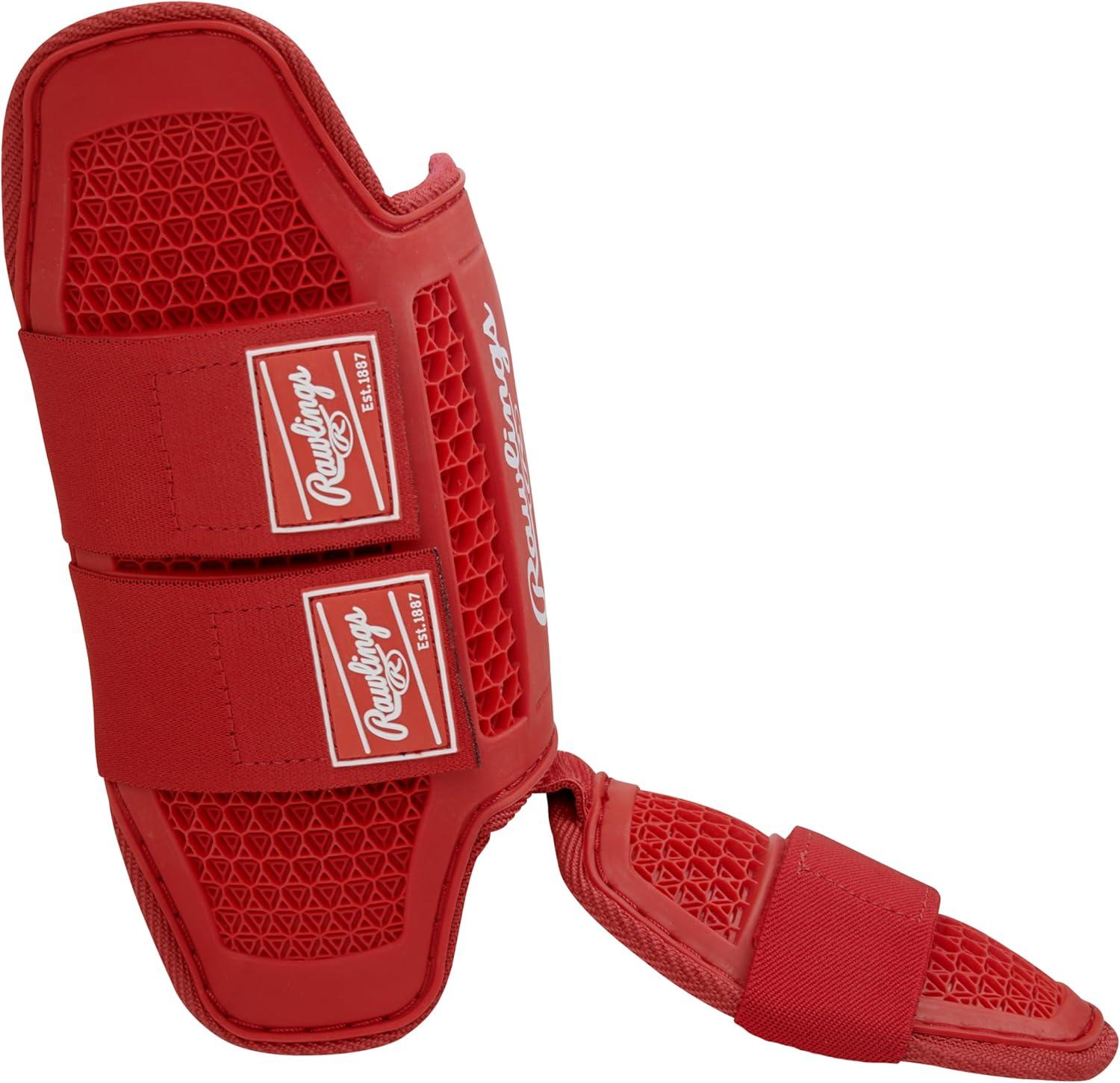 imageRawlings Batters Leg Guard Baseball Softball Small ampamp Large Sizes Multiple ColorsScarlet