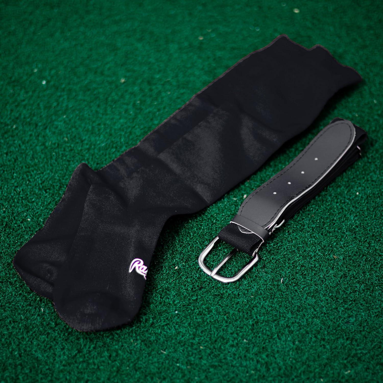 imageRawlings  Belt ampamp Socks Combo  BaseballSoftball  Multiple Sizes ampamp ColorsBlack