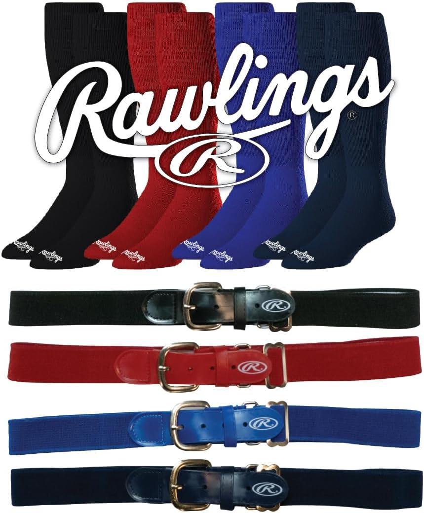 imageRawlings Belt ampamp Socks Combo BaseballSoftball Multiple Sizes ampamp ColorsRoyal