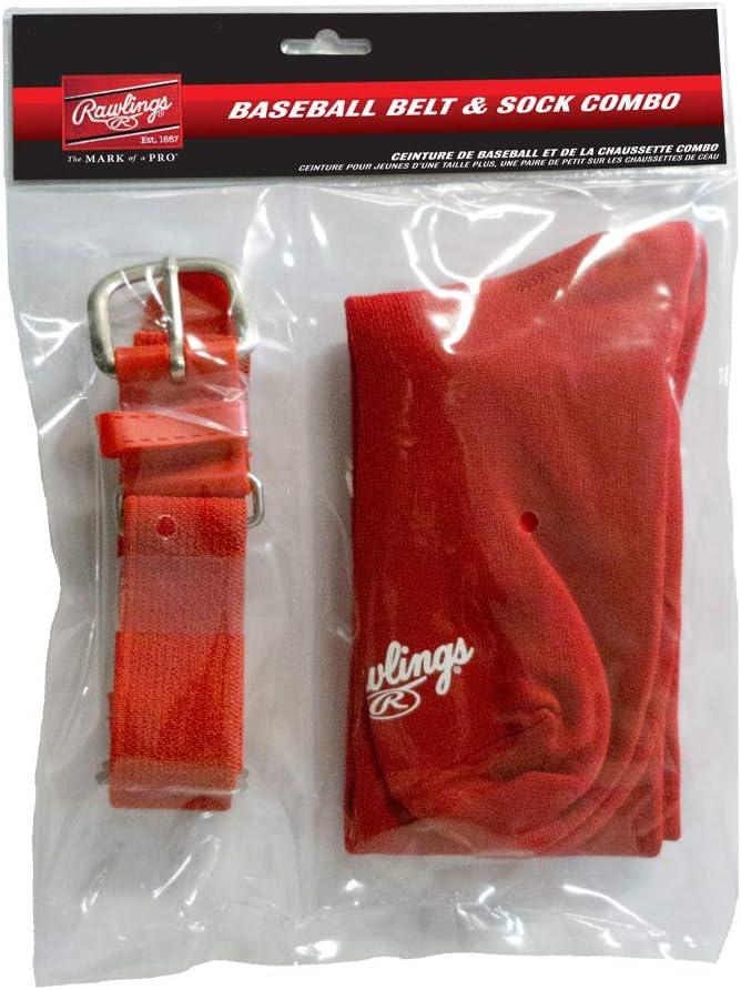 imageRawlings Belt ampamp Socks Combo BaseballSoftball Multiple Sizes ampamp ColorsScarlet