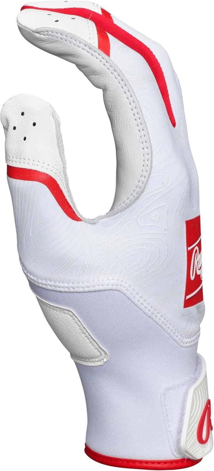 imageRawlings  Clout Baseball Batting Gloves  Adult Sizes  Multiple ColorsWHITESCARLET