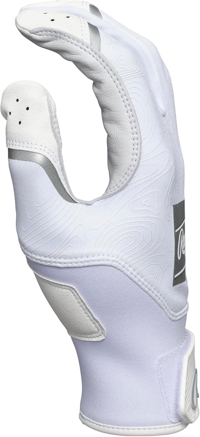 imageRawlings  Clout Baseball Batting Gloves  Youth Sizes  Multiple ColorsWHITEWHITE