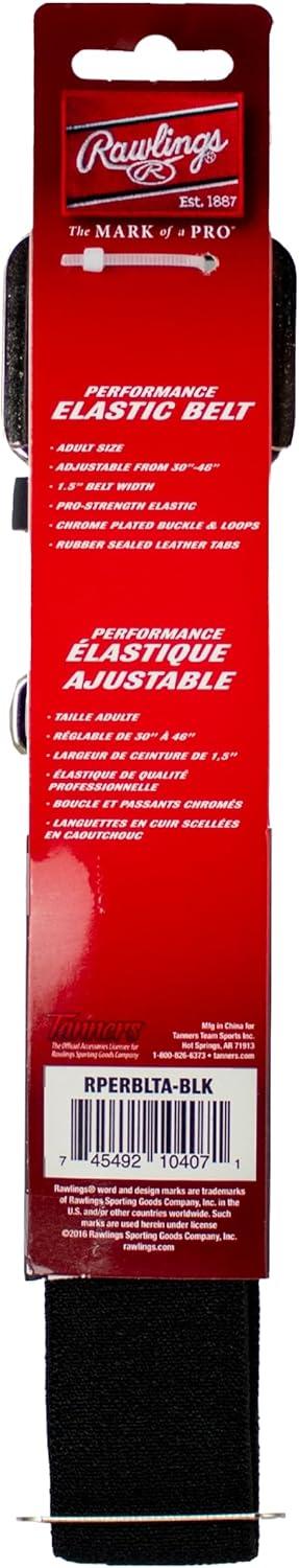 imageRawlings Elastic Game Day Belt BaseballSoftball AdultYouth Multiple ColorsBlack