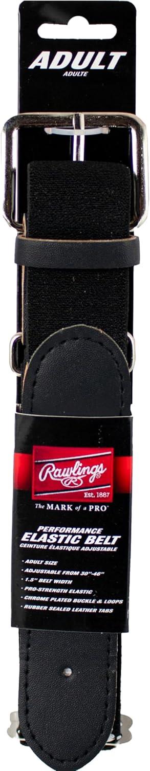 imageRawlings Elastic Game Day Belt BaseballSoftball AdultYouth Multiple ColorsBlack