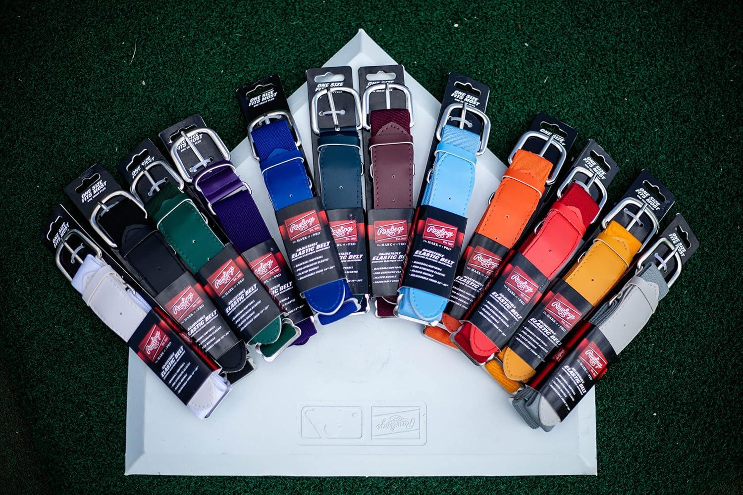 imageRawlings Elastic Game Day Belt BaseballSoftball AdultYouth Multiple ColorsBlack