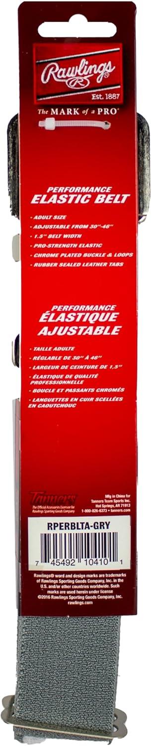 imageRawlings Elastic Game Day Belt BaseballSoftball AdultYouth Multiple ColorsGrey