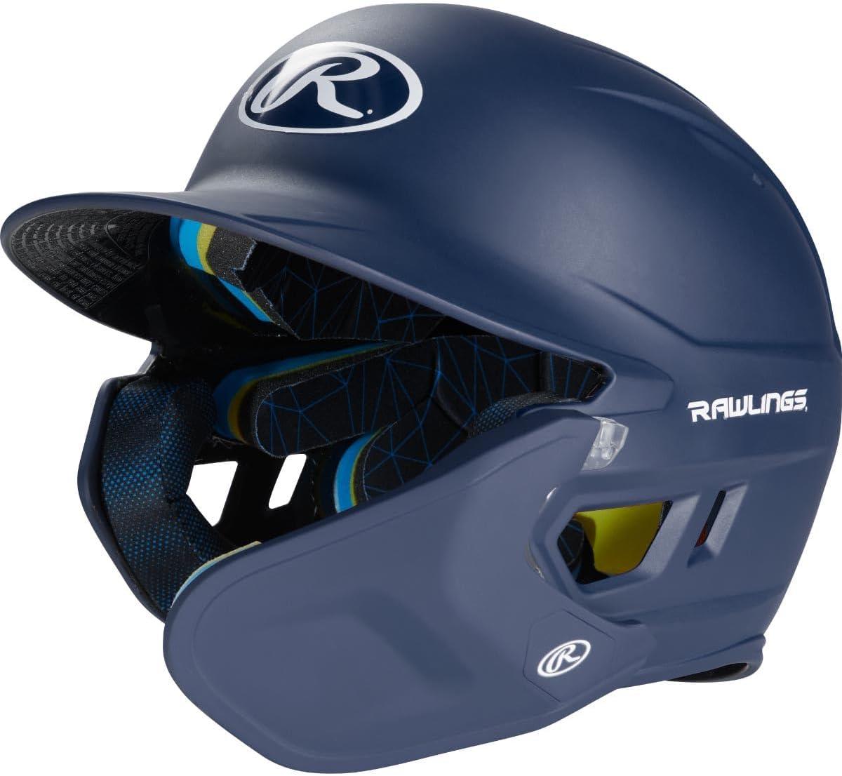 imageRawlings  MACH Adjust Baseball Batting Helmet  Adjustable Face Guard  Matte  JR ampamp SR Sizes  Multiple ColorsMatte Navy