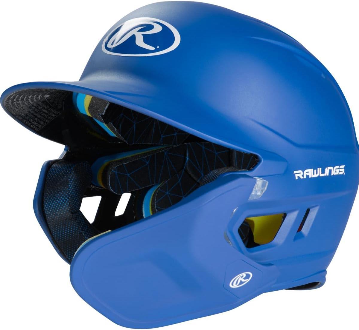 imageRawlings  MACH Adjust Baseball Batting Helmet  Adjustable Face Guard  Matte  JR ampamp SR Sizes  Multiple ColorsMatte Royal